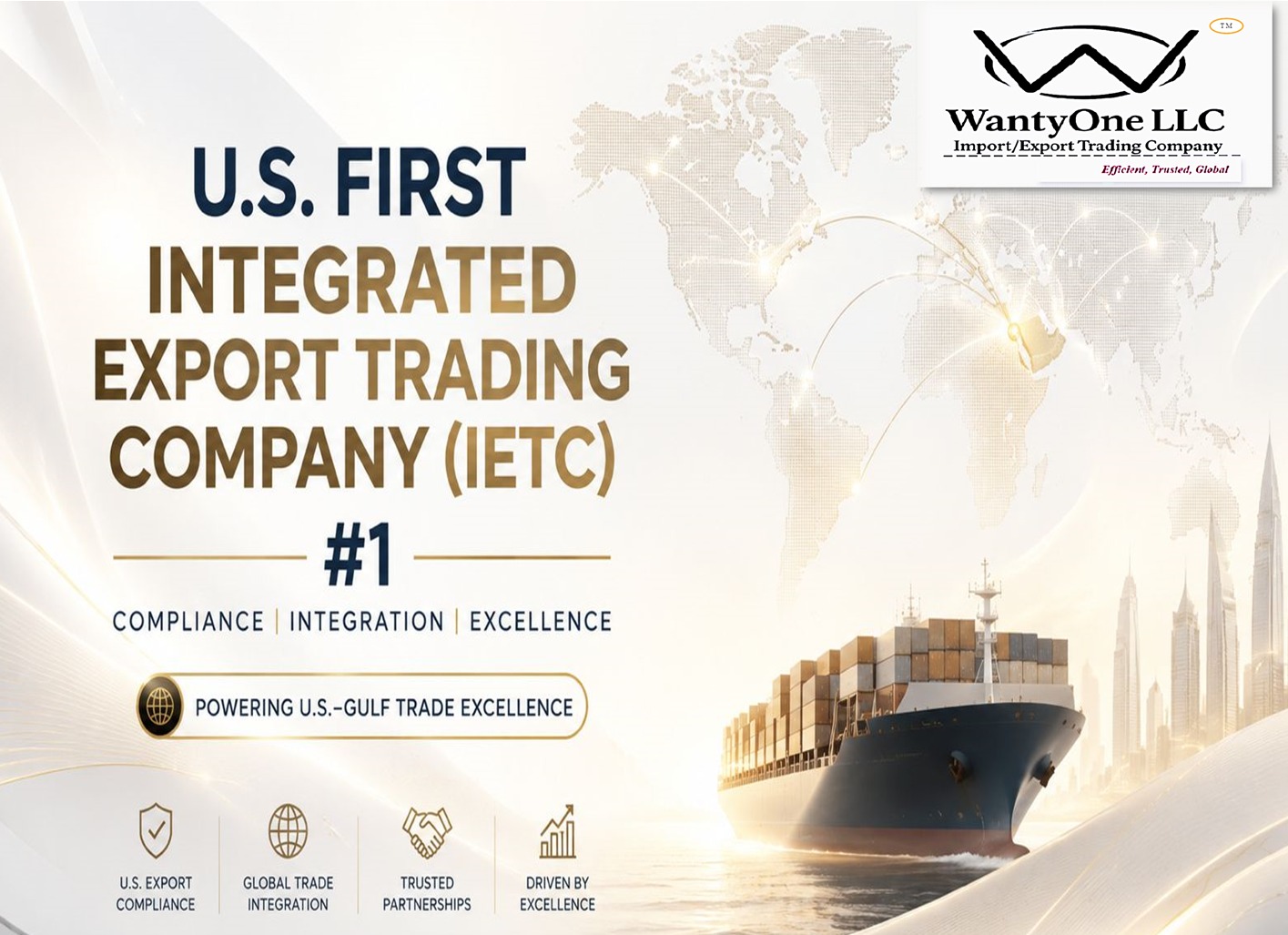Integrated Export Trading Company IETC | Blueprint & Research Framework  research framework visual representing global trade integration between the United States, UAE, and international markets