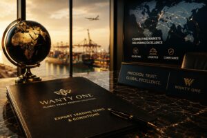 Wanty One LLC IETC export trading terms and conditions — U.S. to UAE and Gulf trade policy document